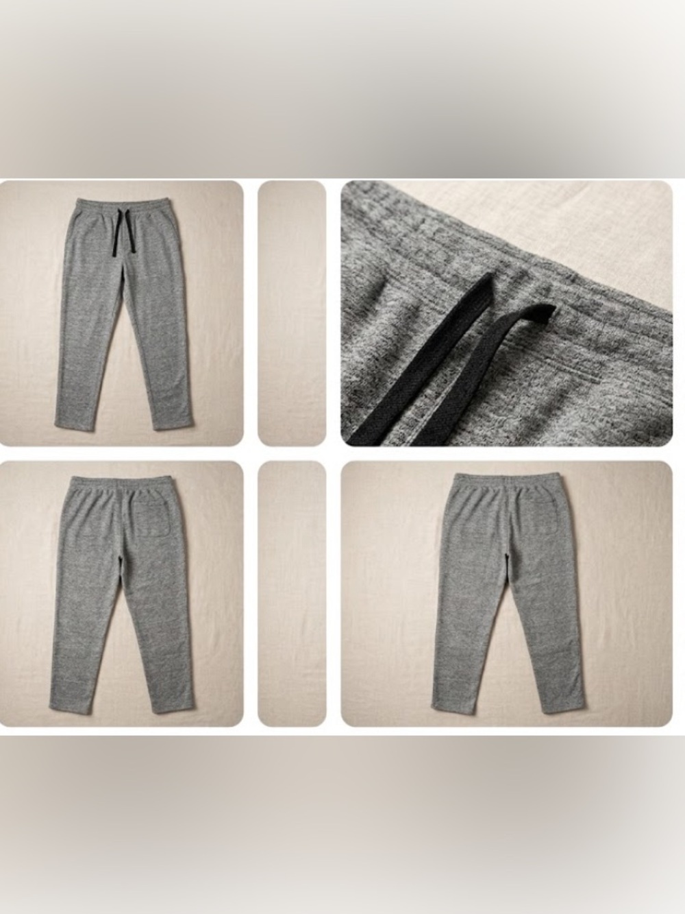 Heather Gray Drawstring Lounge Sweatpants. Size Large